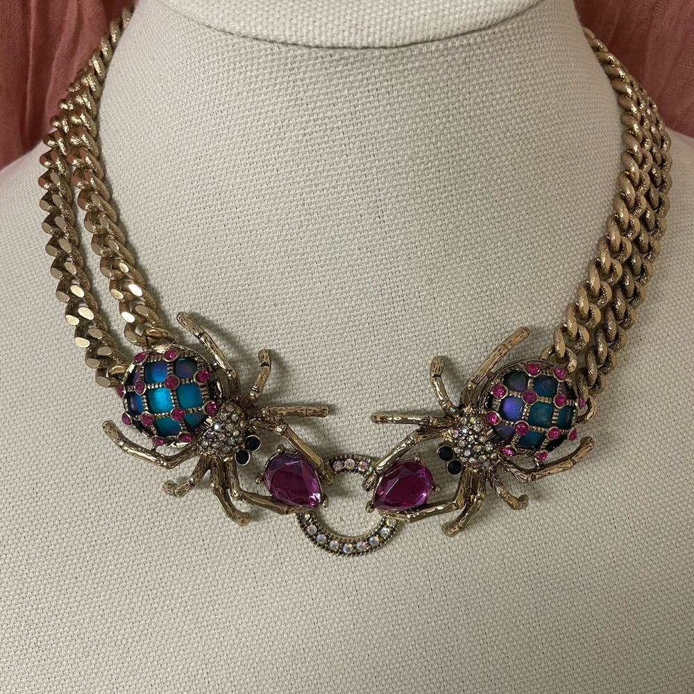 Betsey Johnson Spider Statement Necklace
